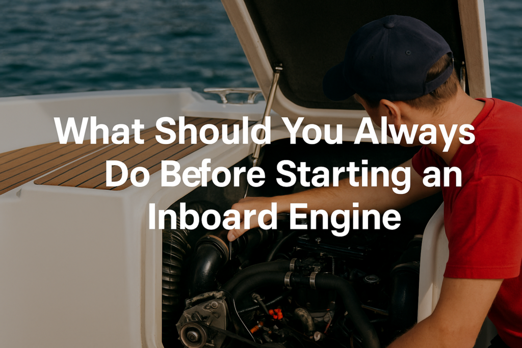 what should you do before starting an inboard gasoline engine​